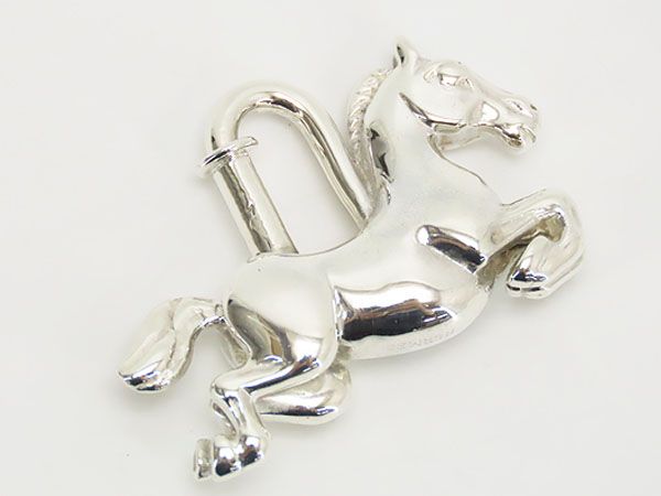 激 仕上げ エルメス HERMES ヴィンテージ カデナ ホースモチーフ 馬 シュバル チャーム ペンダントトップ キーリング キーホルダー シルバー シルバー925 AG925
