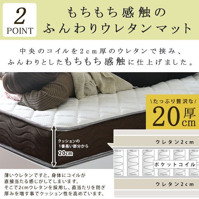 リバーシブルポケットコイルマットレス（クイーン）両面仕様マットレス（241） リバーシブルポケットコイルマットレス（クイーン）両面仕様マットレス