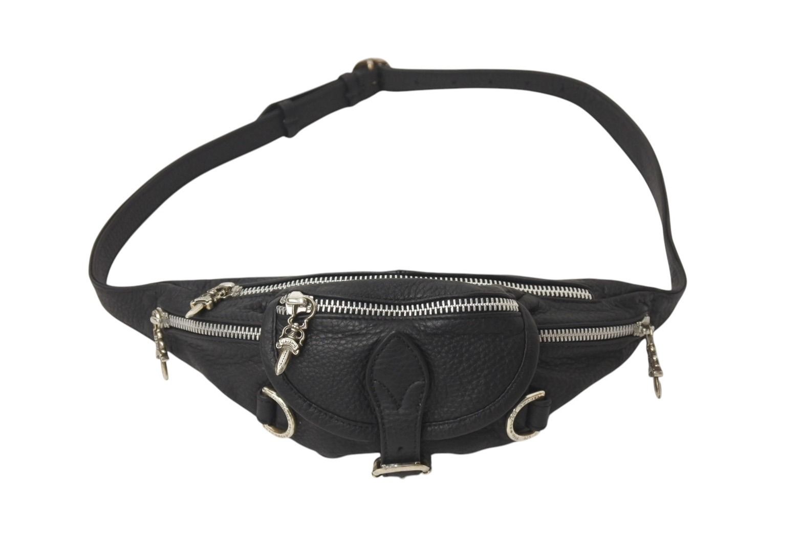 CHROME HEARTS クロムハーツ SNAT PACK MINI スナットパックミニ レザーボディバッグ ダガージップ ガンスリンガーベルト 4b001237