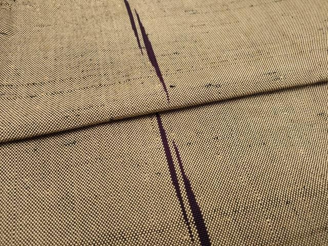 平和屋着物▽希少 ざざんざ織 伊兵衛織 単衣 幾何学文様 正絹