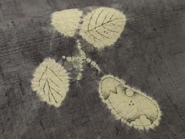 平和屋着物＊夏物 上布 格子 麻 逸品 AABA9354jd