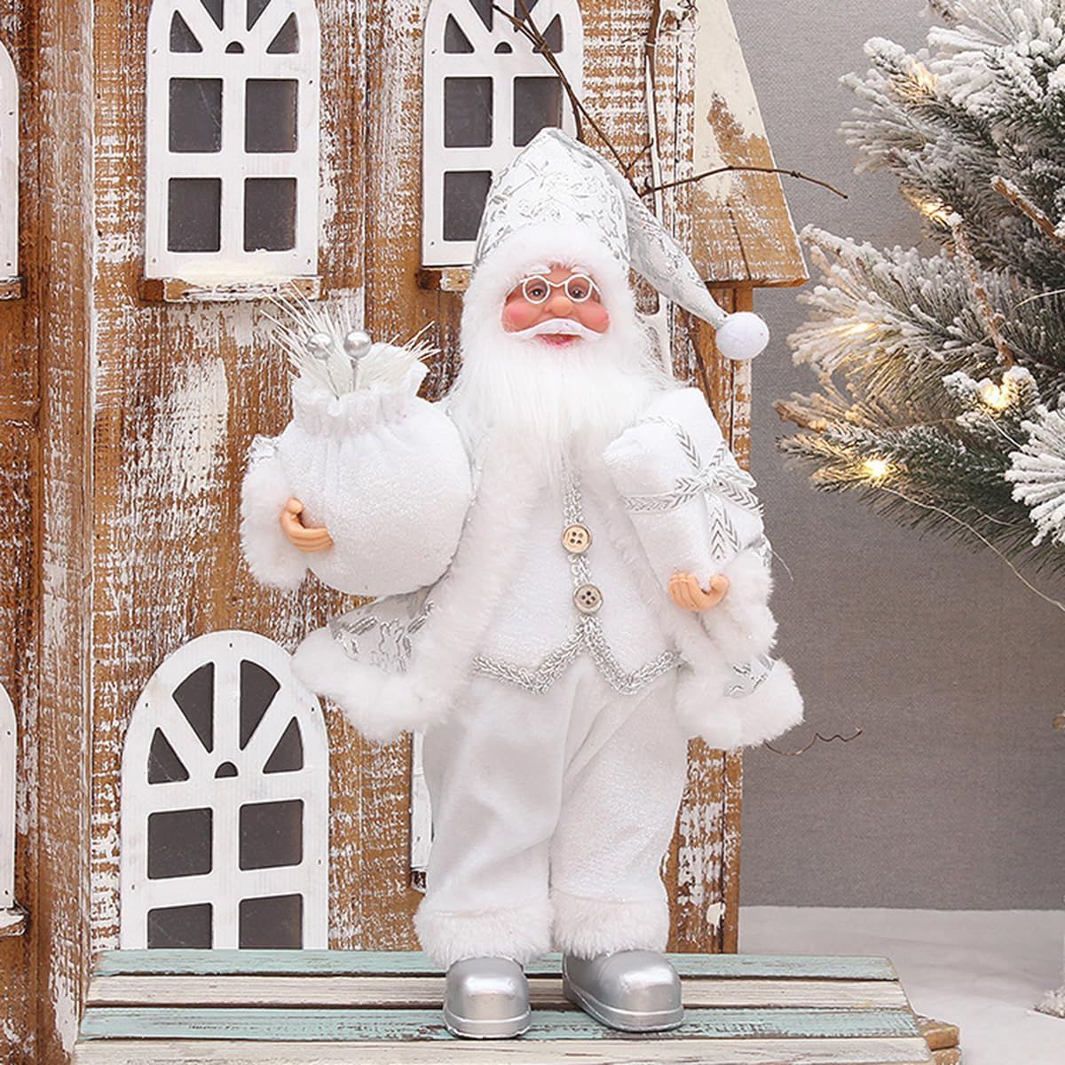 Yuki　クリスマス　サンタクロース　スノーマン　置物　セット 6643caa7f8afed1aef030517bddf20