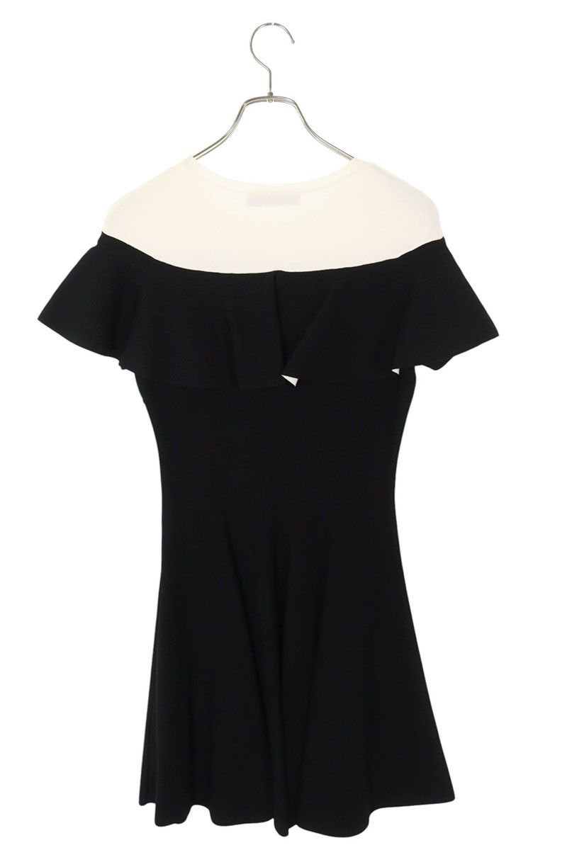 ヴァレンティノ SB3KD01K4UA バイカラーフリルドレスワンピース  