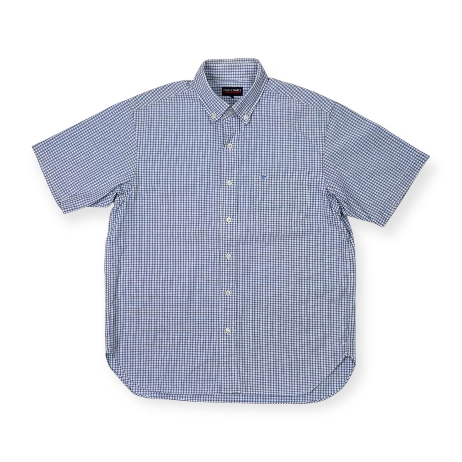 新品未使用　PEARLY GATES チェック柄シャツ PEARLY GATES パーリーゲイツ チェック柄 BD 半袖シャツ サイズ 4
