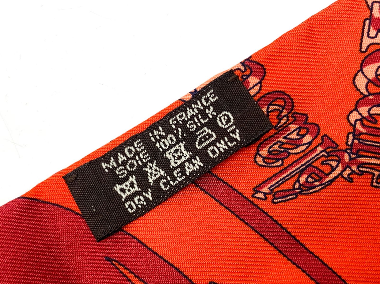 HERMES エルメス オレンジ系 カレーシュ ハミとボトル シルク