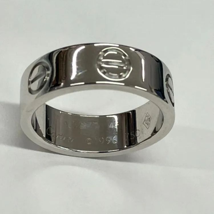 カルティエ ラブリング 750 ホワイトゴールド size49 CARTIER カルティエ ラブ リング シルバー 1Pダイヤ 750ホワイト