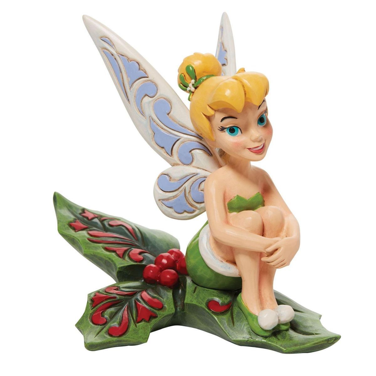 ティンカーベル ヒイラギに座って 12.7cm ピーターパン クリスマス | ディズニー トラディションズ ジムショア グッズ フィギュア 人形 置物 彫刻 正規輸入品