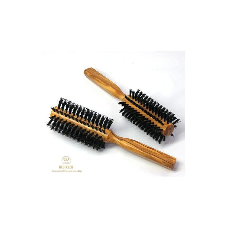 REDECKER/レデッカー] オリーブウッドのロールヘアーブラシ(猪毛