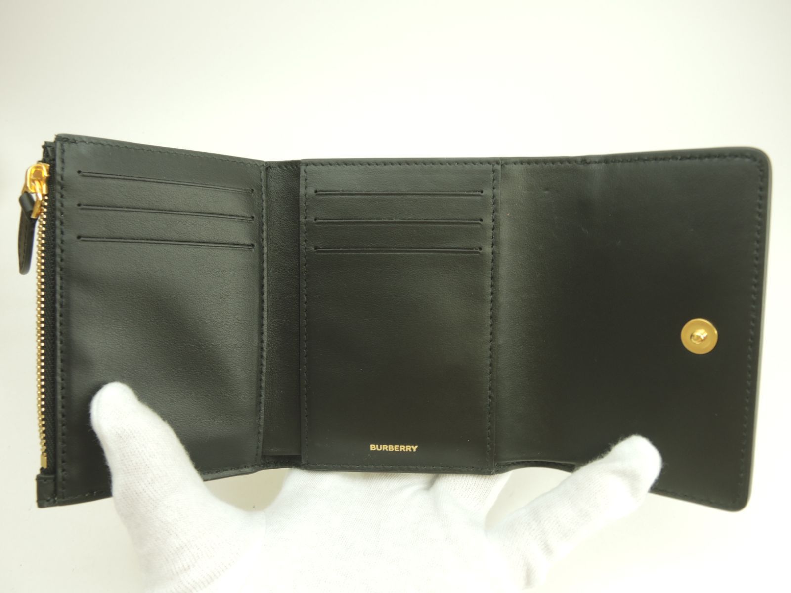 バーバリー コンパクトウォレット チェック PVC/レザー 3折財布