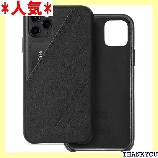 NATIVE UNION CLIC Card Case スマホケース iPhone 11 Pro Max 対応 - レザー 本革 カードホルダー付き  ブラック 369 - メルカリ