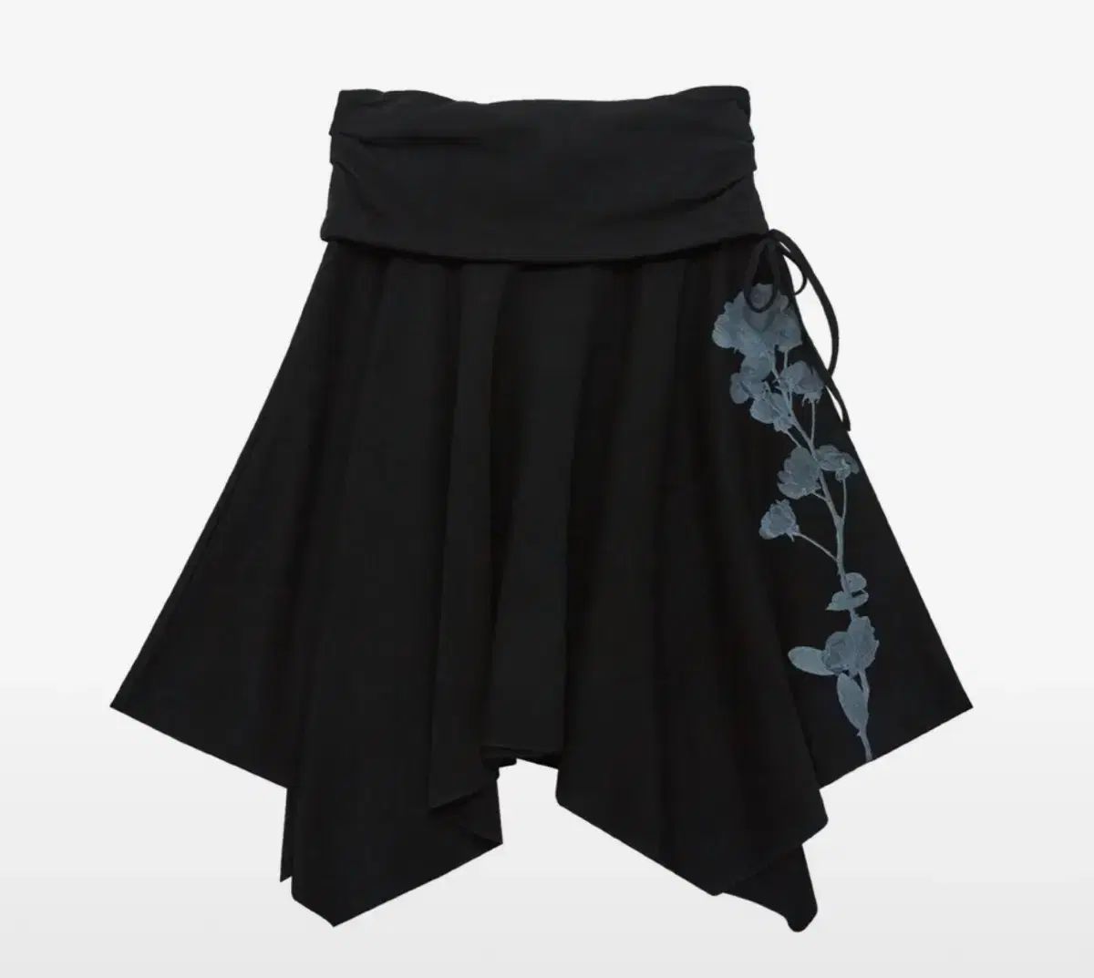 フラグ アンジェラ ローズ アシンメトリー スカート ブラック