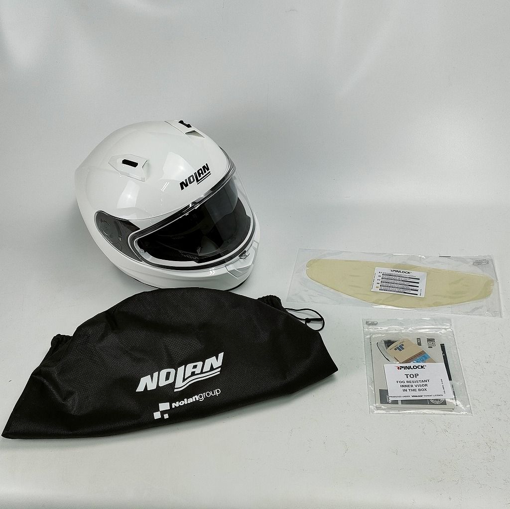 NOLAN フルフェイスヘルメット N60-6 ソリッド メタルホワイト Lサイズ 30652 デイトナ 訳アリ