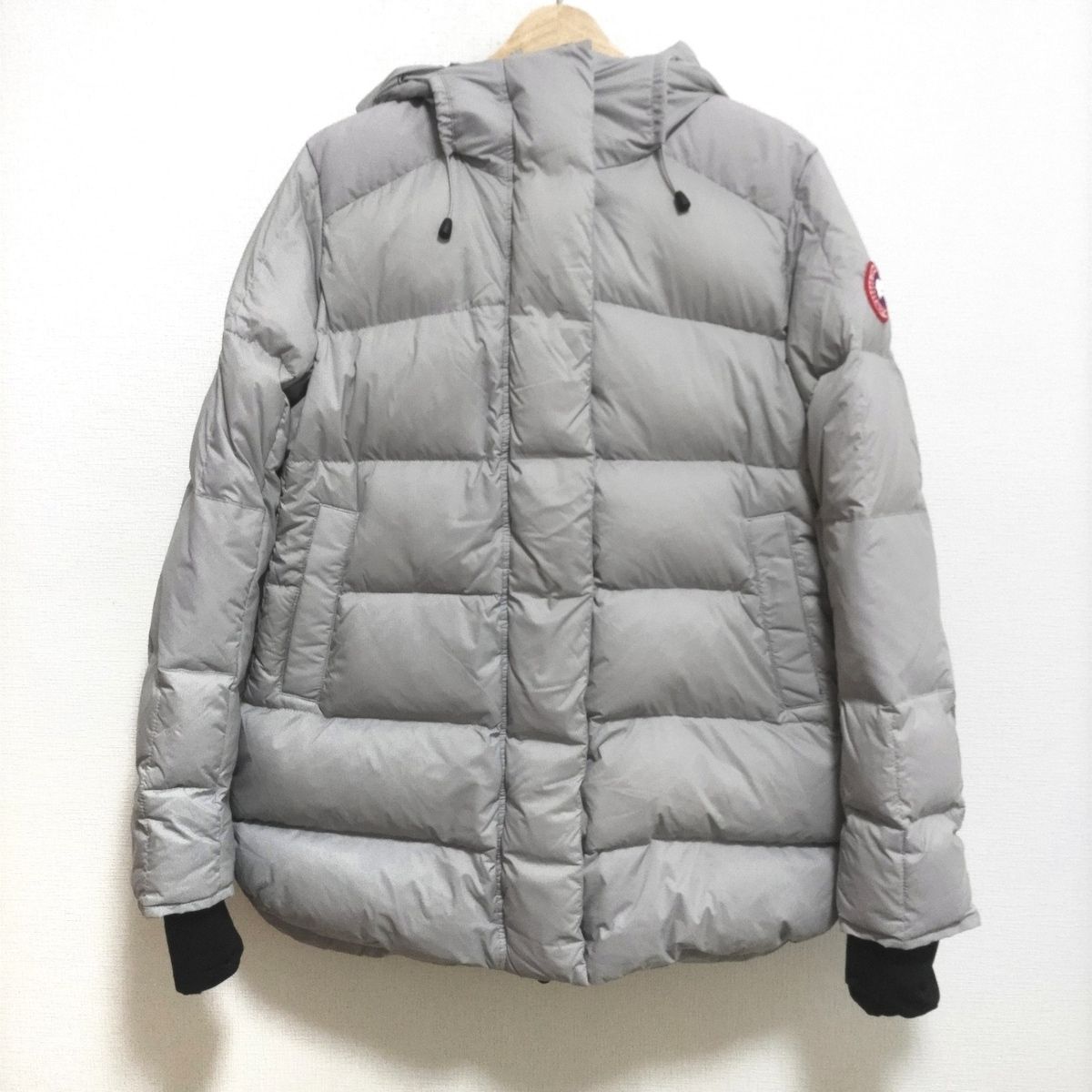 CANADA GOOSE(カナダグース) ダウンコート サイズL レディース美品 アリストンジャケット 5076L ライトグレー×黒 長袖/冬 -  メルカリ