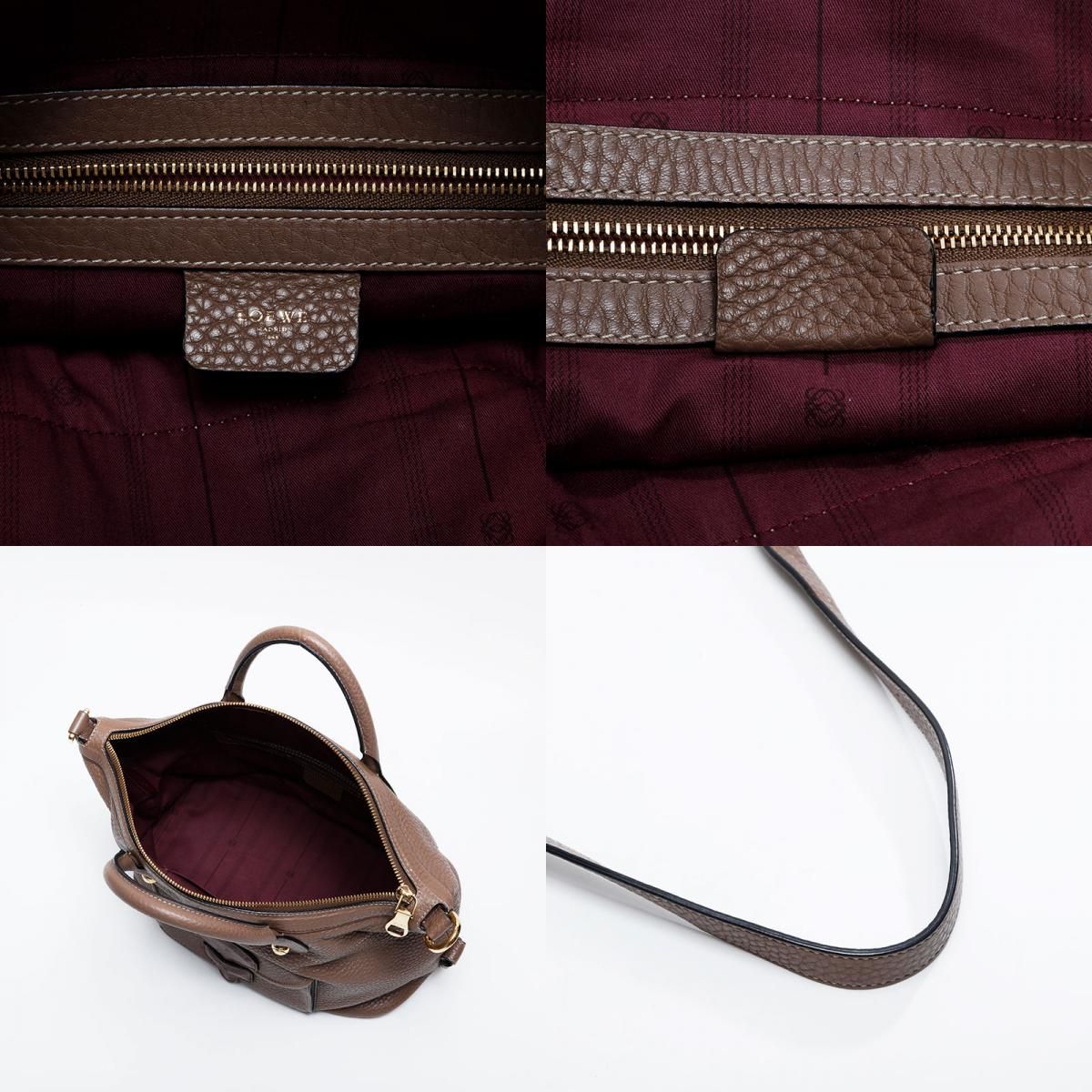 【美品】ロエベ　トートバッグ　2WAY　メイ　オーストリッチ　レザー　パープル grande-tokyo_221227