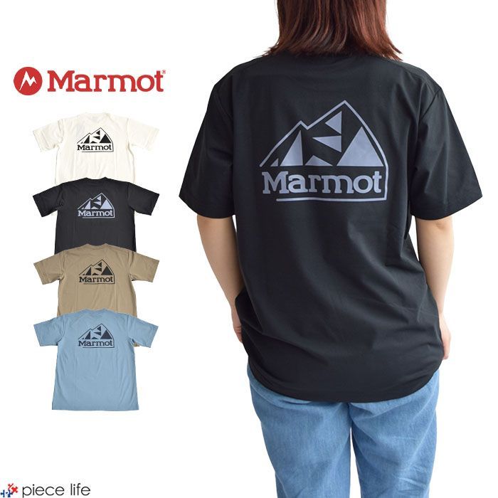 Marmot マーモット トップス Tシャツ Basic Logo T ベーシックロゴ Tシャツ メンズ レディース 半袖 春 夏 秋 M L XL  TSSMC406 BLK/ブラック