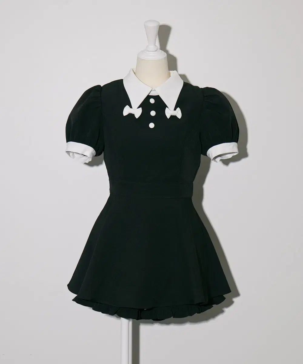 pium PIUM リボン 半袖 セットアップ 黒