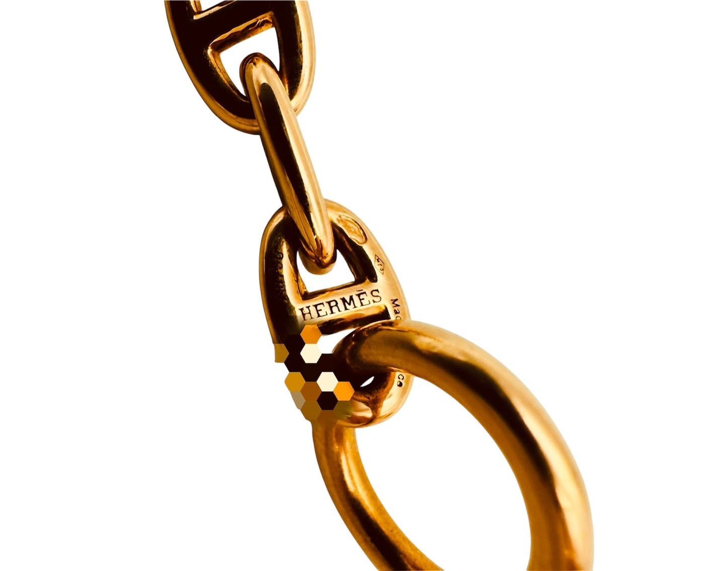 ☆極美品☆HERMES/エルメス シェーヌダンクル K18PG ピンク