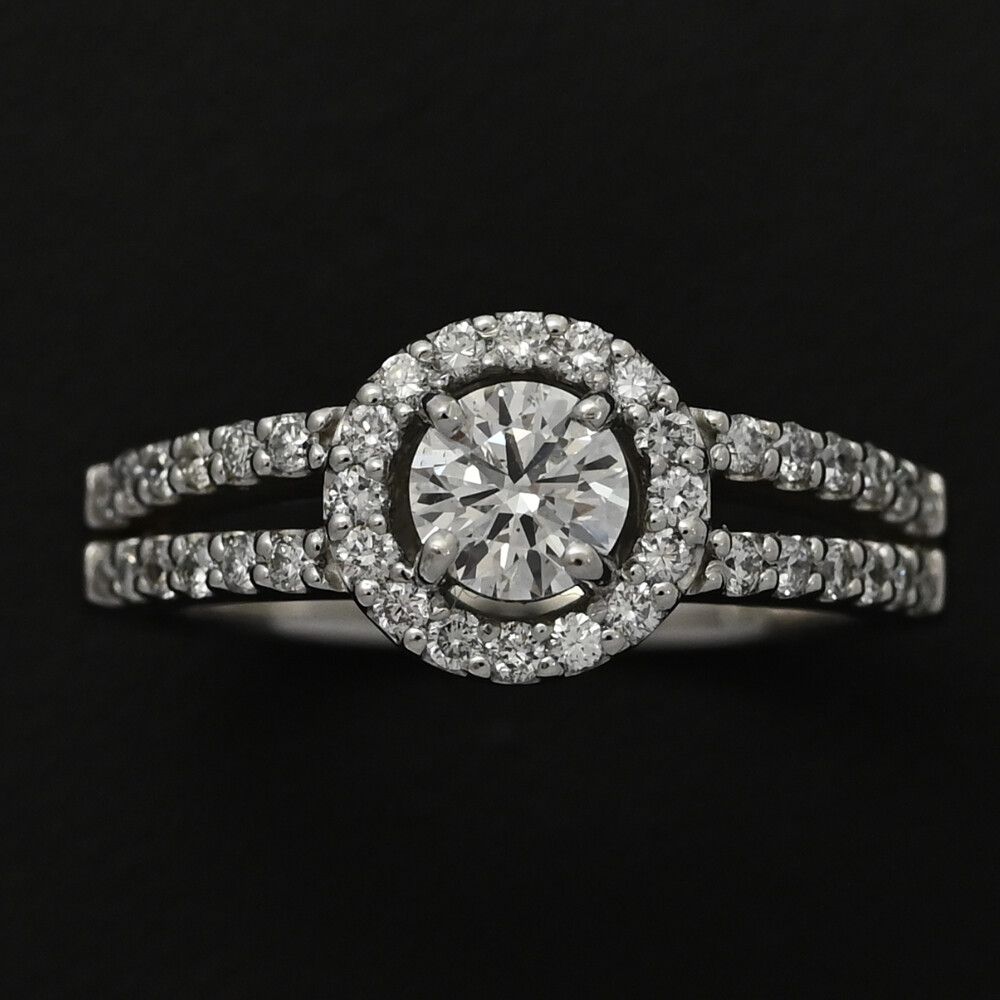 0.337ct/FD:0.34ct/ハーフエタニティセッティング・取り巻き