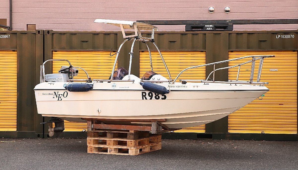 【送料無料】実働品 マリンモーター Marine Motor NEO450 トーハツ TOHATSU 50馬力 3.5馬力 5人乗り 直接引取限定 名古屋市守山区 配送不可 併