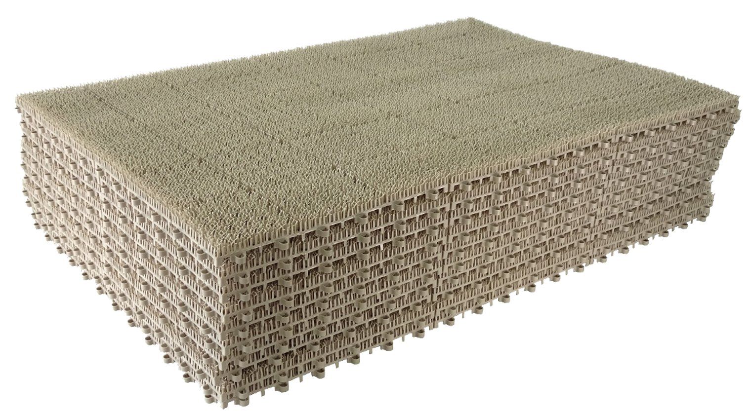 ジョイント人工芝 若草ユニット 日本製 E-V グレー Sangyo 60cm×90cm 30cm6枚組み 山崎産業 Yamazaki 10枚セット