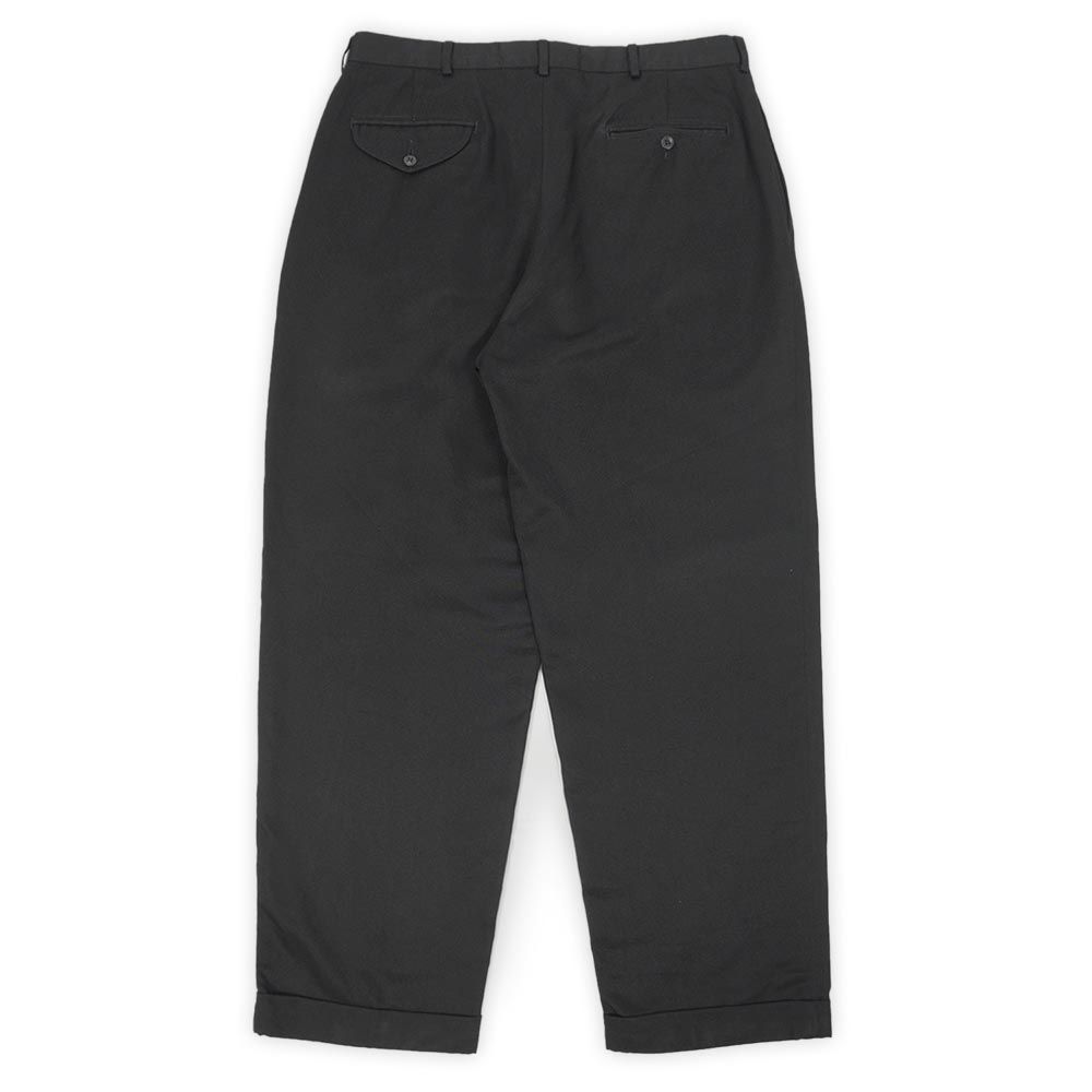ポロラルフローレン POLO RALPH LAUREN 90 s 90年代 2タック ポリエステルトラウザー スラックス GOLF ゴルフ BLACK USA ヴィンテージ 古着 パンツ ブラック 黒 W 35 L 30相当