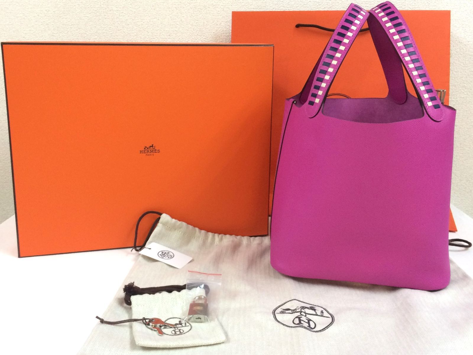 HERMES エルメス ピコタンロックMM トレサージュ シルバー金具 