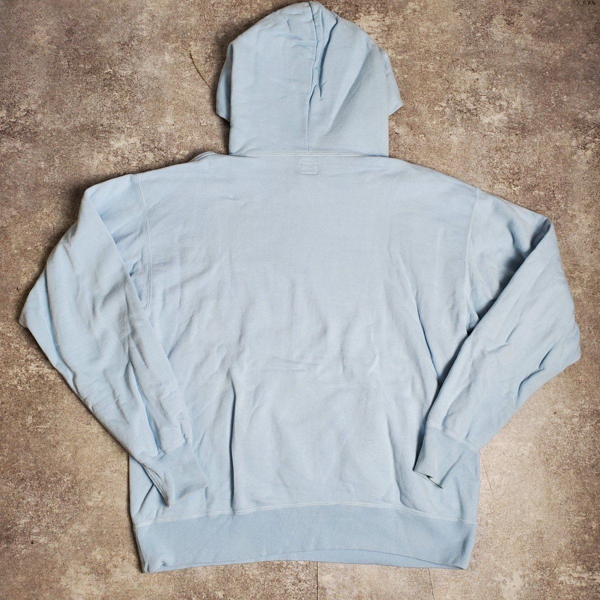 SAINT MICHAEL セントマイケル 22SS LOGO HOODIE SM-S22-000-043 ロゴ プリント フーディ プルオーバーパーカー スウェット ブルー SAINT MICHAEL セントマイケル 22SS Logo Sweat HOODIE ロゴスウェット