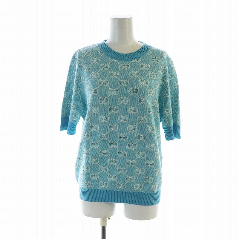 グッチ GUCCI 20AW ニット セーター カットソー 半袖 GG ジャガード
