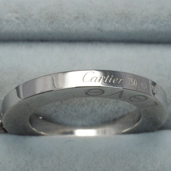 カルティエ ラブネックレス ダイヤ ダイヤモンド サークル 6P K18WG  