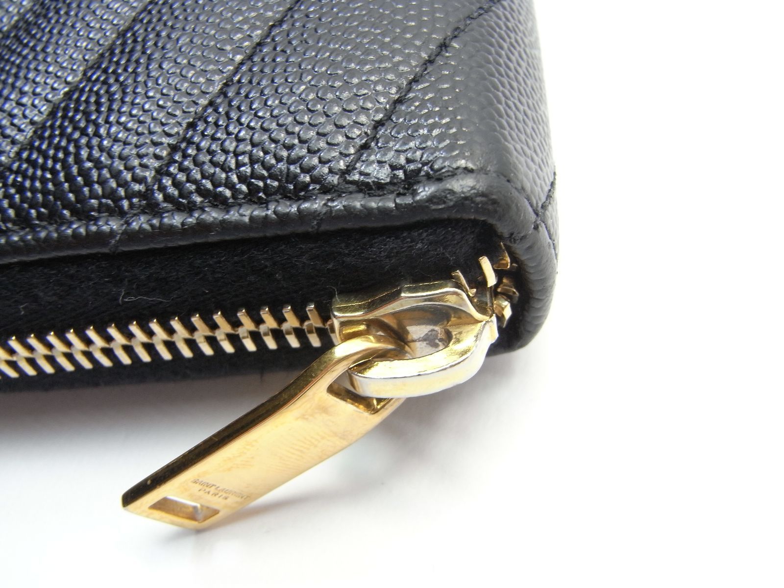 美品】SAINT LAURENT (サンローラン) ラウンドジップ長財布 カサンドラ