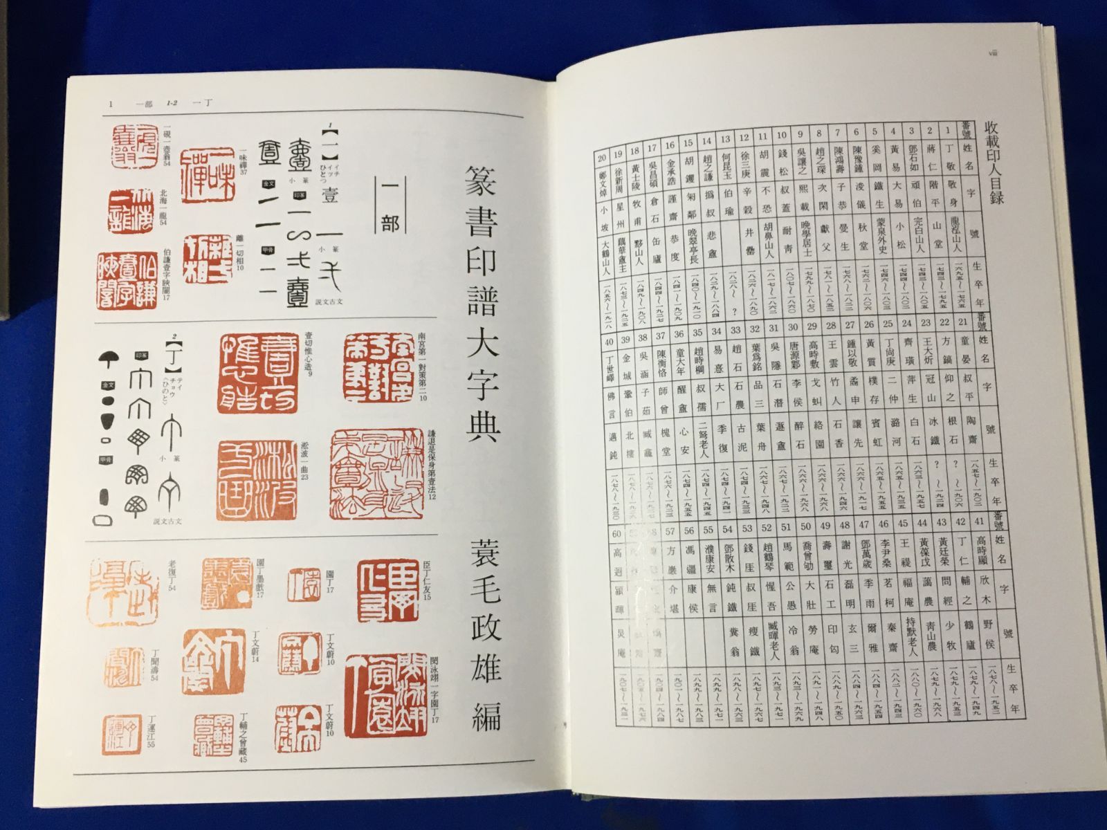 【美品】篆書印譜大字典　柏書房　蓑毛政雄編 篆書印譜大字典 柏書房 | 悠久堂書店