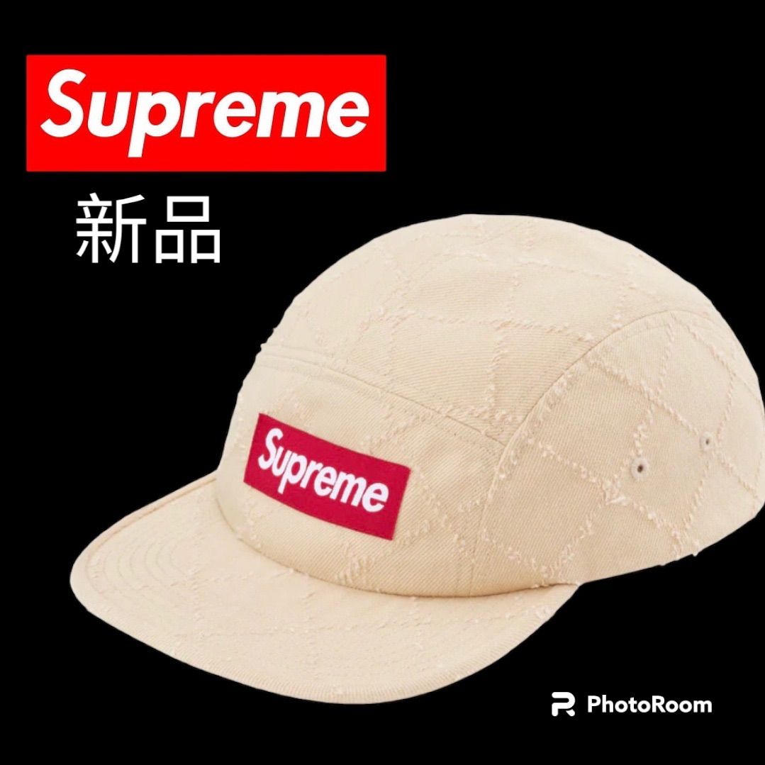 ベージュ】supreme punched Denim Camp キャップ - メルカリShops