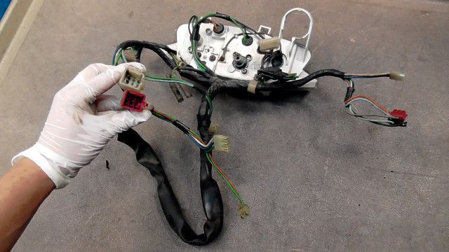 ライブディオZX前期 AF35-1406xxx の メーター 傷 薄ヒビ:#1531184506