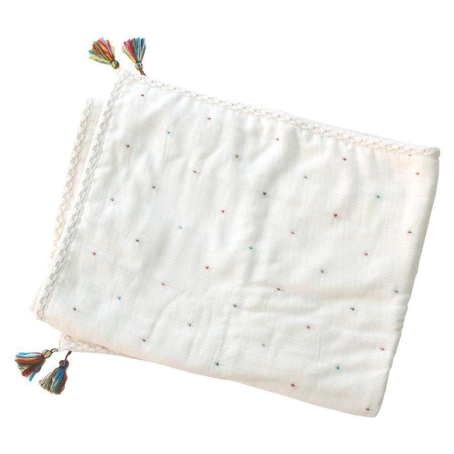10mois ディモワ - BOBO ふくふくガーゼ 6重ガーゼ ケット コットン ドット LLサイズ 140×200cm 8146