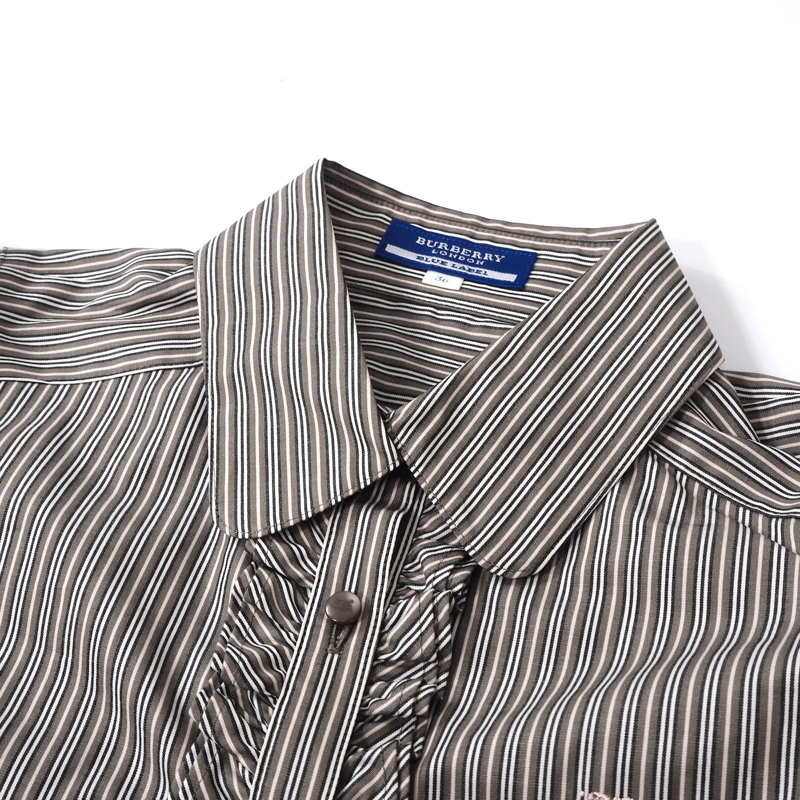 美品✨バーバリー ブルーレーベル 半袖 パフスリーブ　ブラウス 36 ☆未使用 バーバリー Burberry BLUE LABEL 半袖 ブラウス