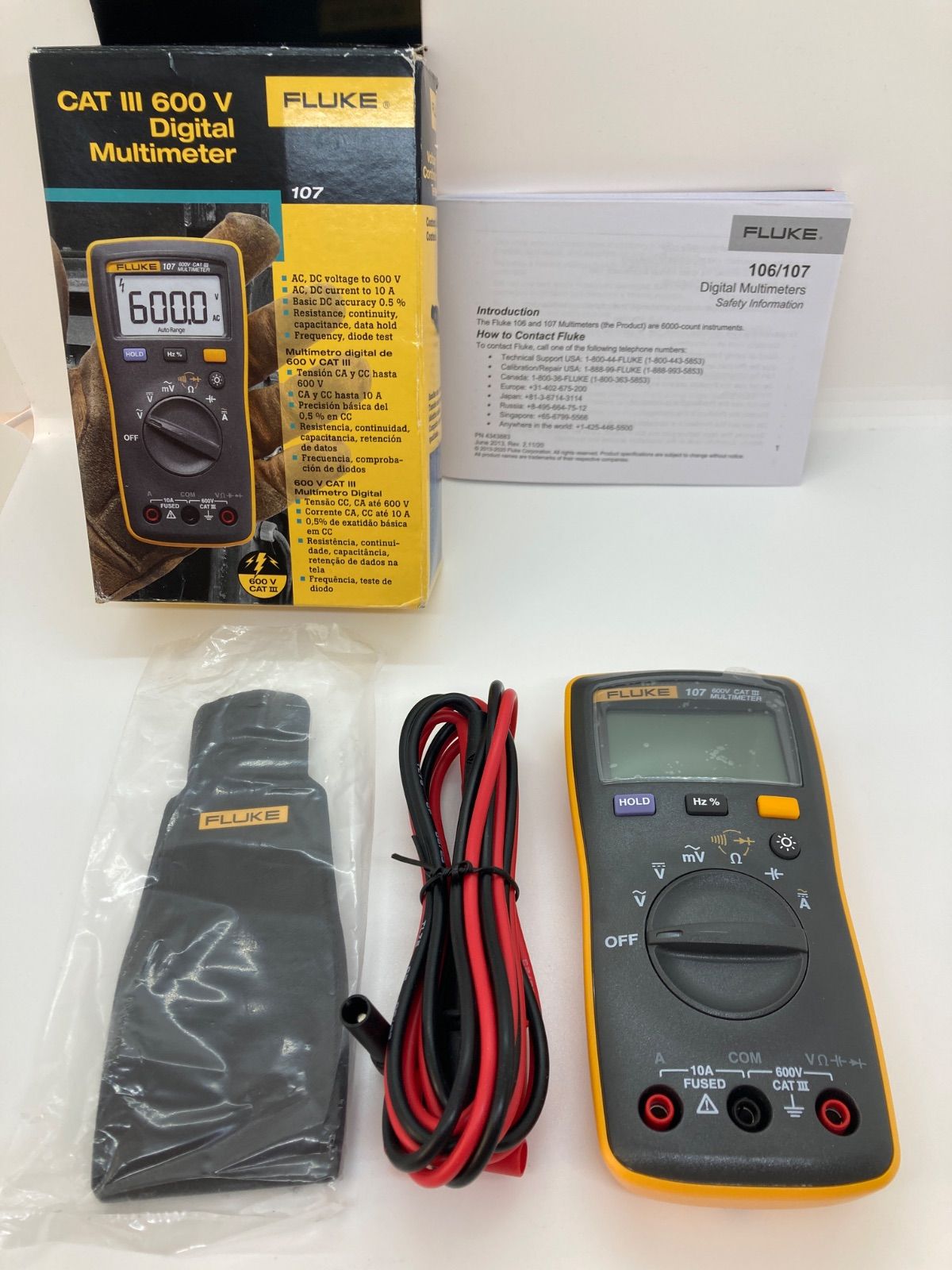 フルーク FLUKE 107 バックライト付 ポケットサイズ マルチメーター フルーク FLUKE 107 バックライト付 ポケットサイズ マルチメーター