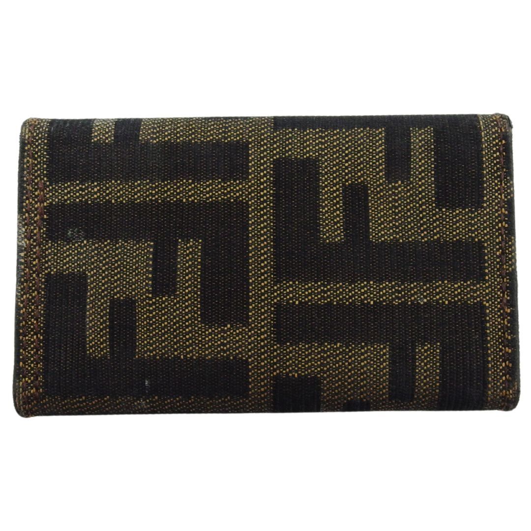 フェンディ FENDI キーケース ズッカ ブラック×ベージュ