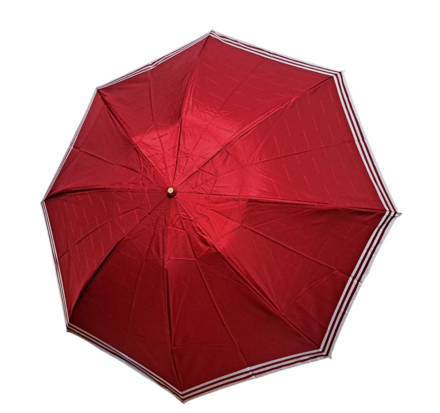 【メーカー直売】 ロゴ 雨傘 日傘 折りたたみ傘 バーバリー レッド 折り畳み傘 赤 小物