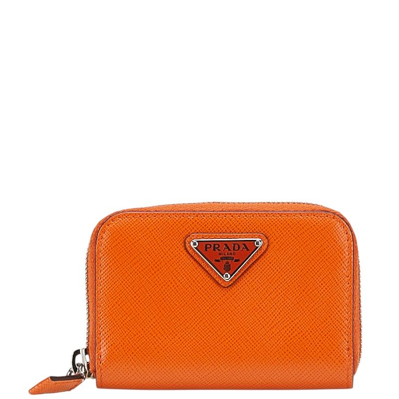 プラダ 三角ロゴプレート 2MM003 オレンジ レザー レディース PRADA 214-09253