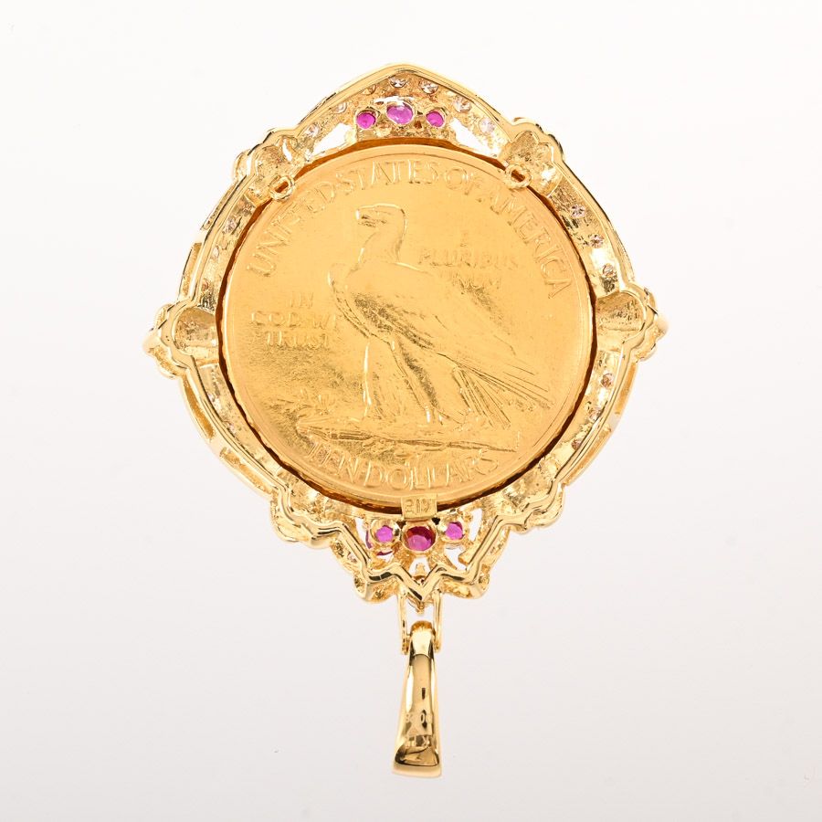 no-brand ノンブランドジュエリー ペンダント インディアン10ドル金貨 仙台】金買取｜プラチナ・貴金属