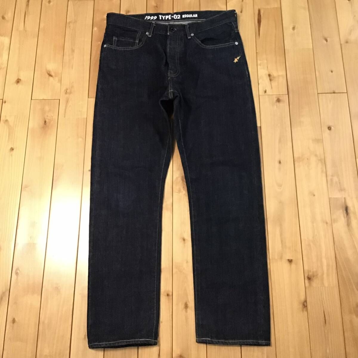 シャーク デニム パンツ Lサイズ a bathing ape BAPE shark denim 