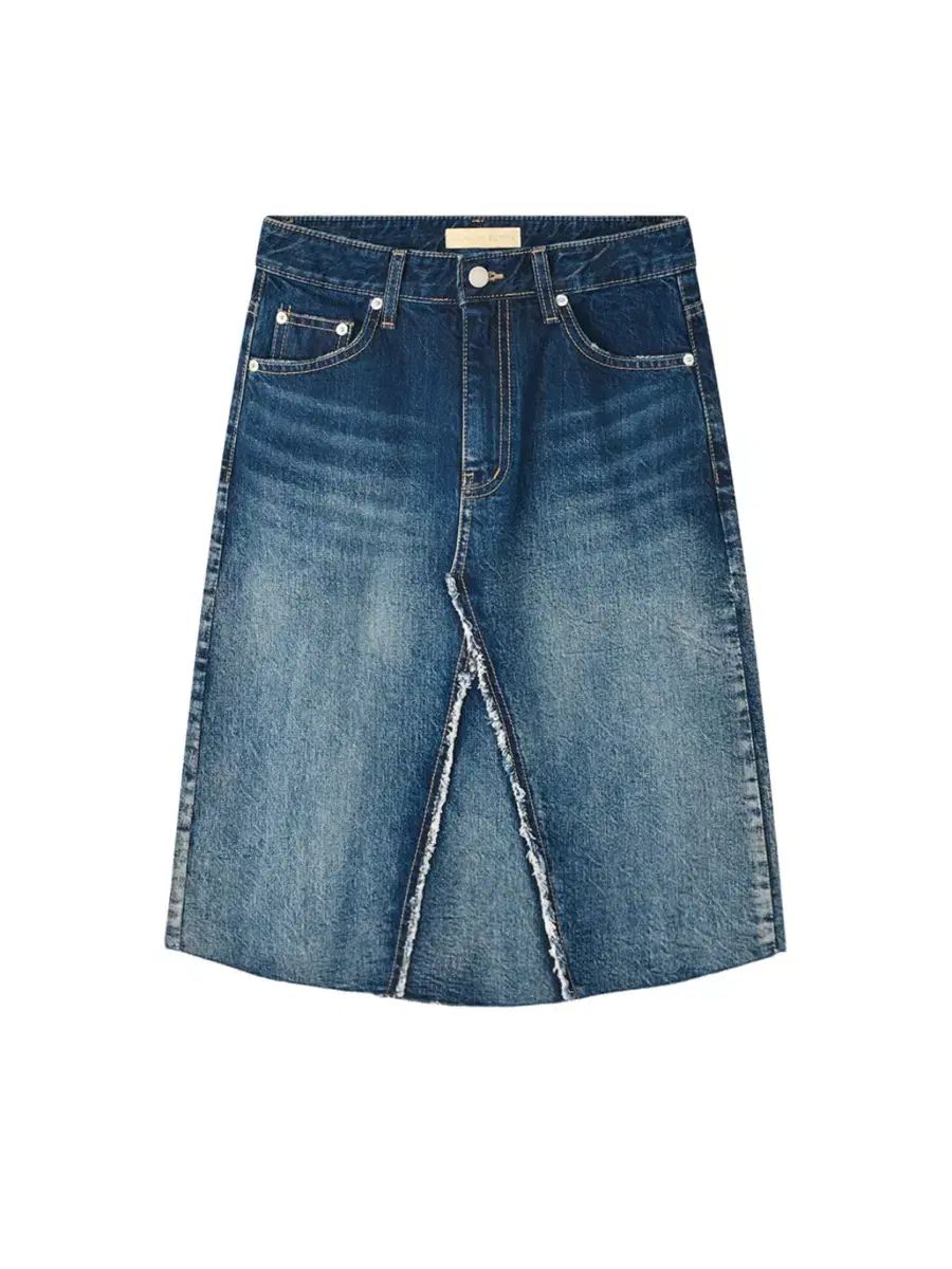 더버터크림 슬로코 デニム ミディ スカート