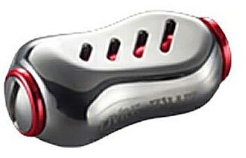 メガテック リブレ 5204 HSRE-2 ノブ単体フィーノ 2個入 シルバー＋レッド / ハンドルノブ / 釣具 メガテック リブレ 5204 HSRE-2 ノブ単体フィーノ 2個入 シルバー＋