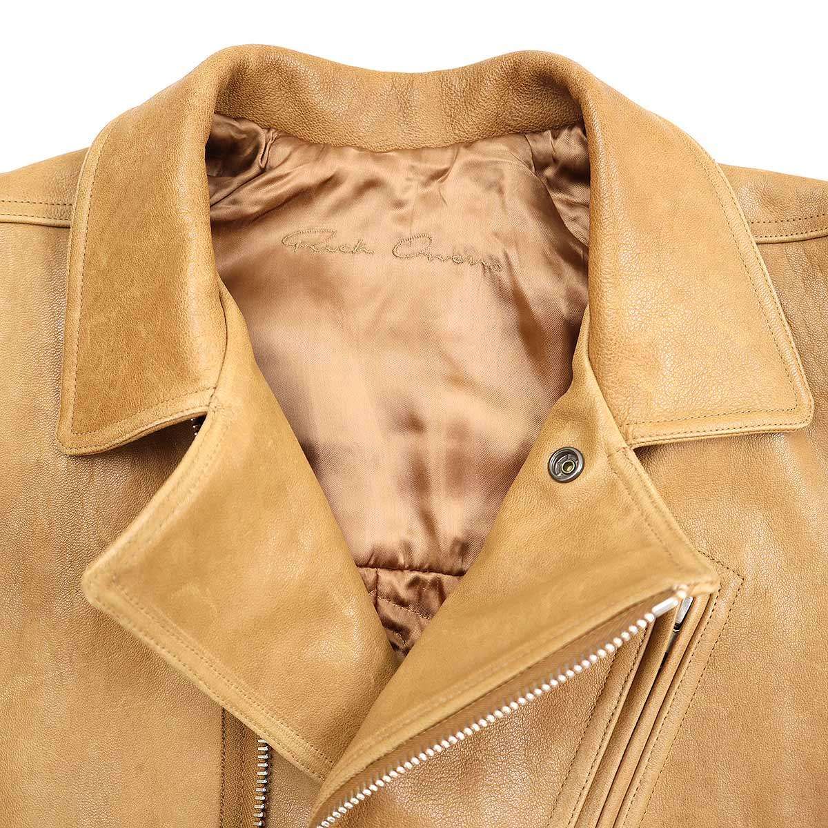 Rick Owens - Rick Owens リックオウエンス 16AW ビッグ ダブルレザーライダースジャケット RP16F2704-LIQ キャメル 40 Rick Owens リックオウエンス 16AW ビッグ ダブルレザー
