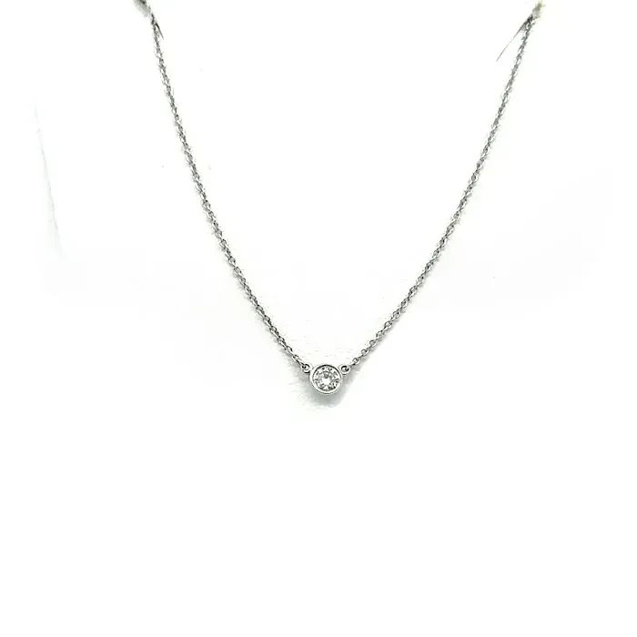 ‌極美品 TIFFANY&Co Pt950 ダイヤ バイザヤード ネックレス 中古特価】 ティファニー TIFFANY&Co. バイザヤード