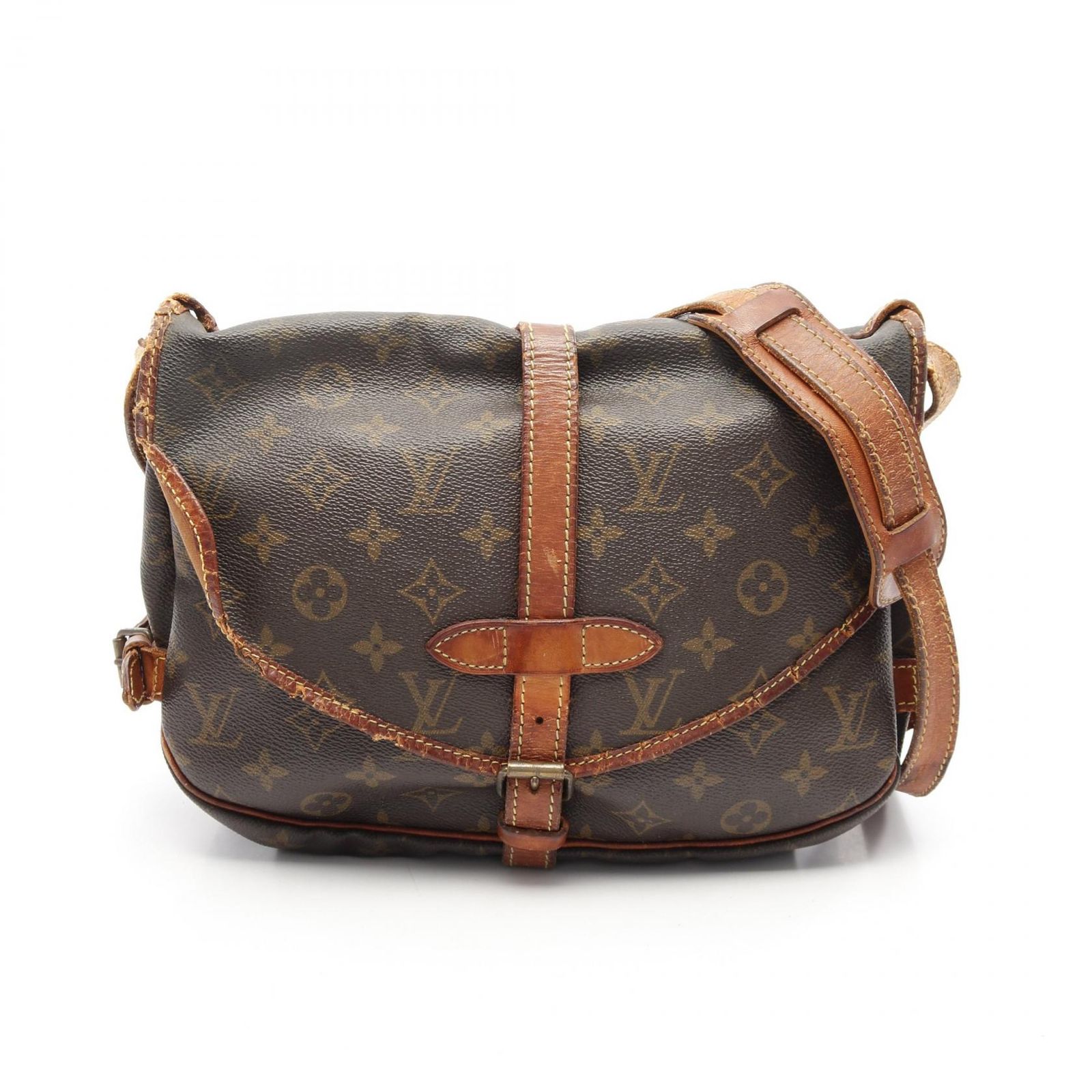 ルイ・ヴィトン LOUIS VUITTON ソミュール30 ショルダーバッグ バッグ PVCコーティングキャンバス レザー モノグラム レディース ブラウン系 M42256 【中古】 LOUIS VUITTON（ルイ・ヴィトン） ソミュール30 モノグラム ショルダー