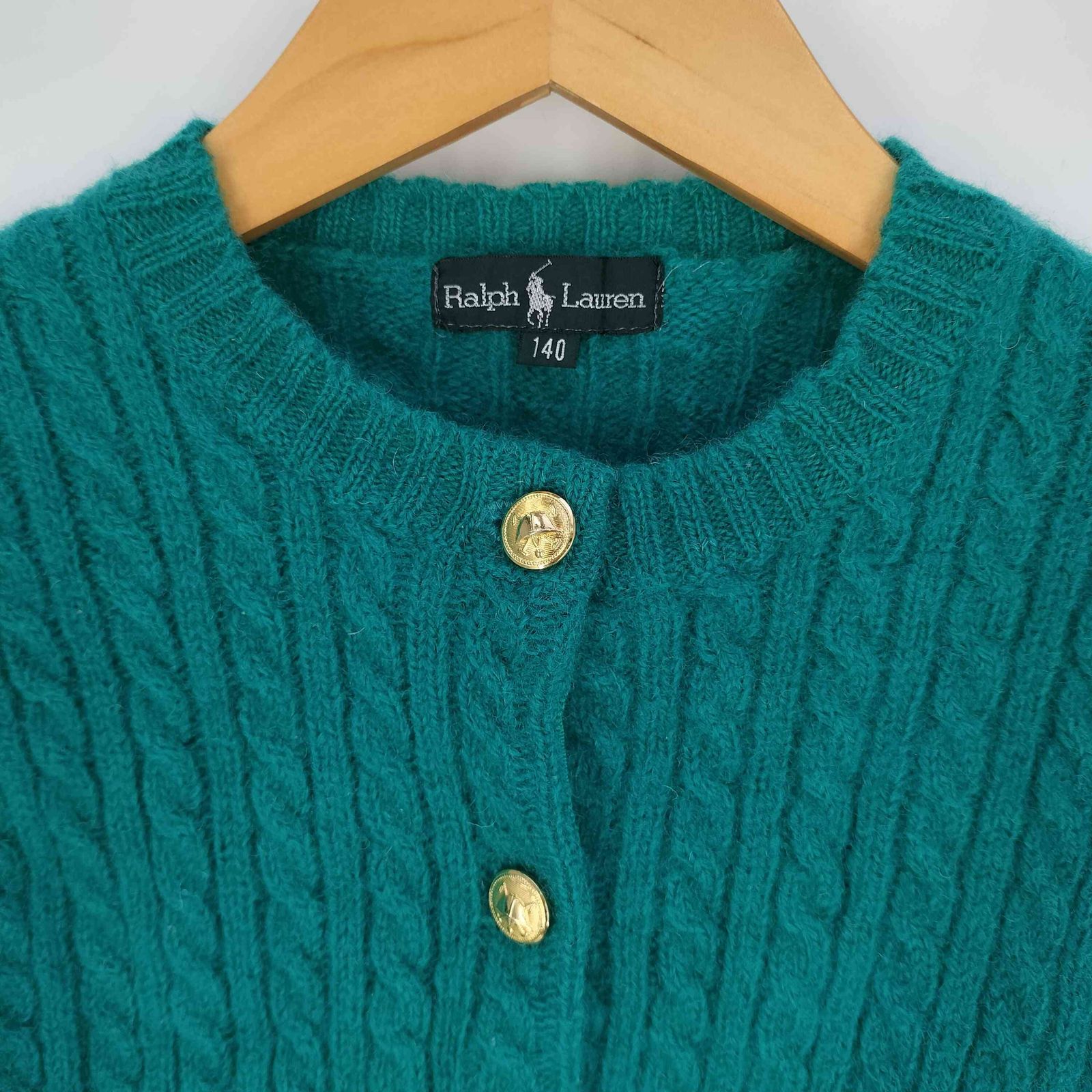ラルフローレン RALPH LAUREN 80s 金ボタン ケーブルニット 