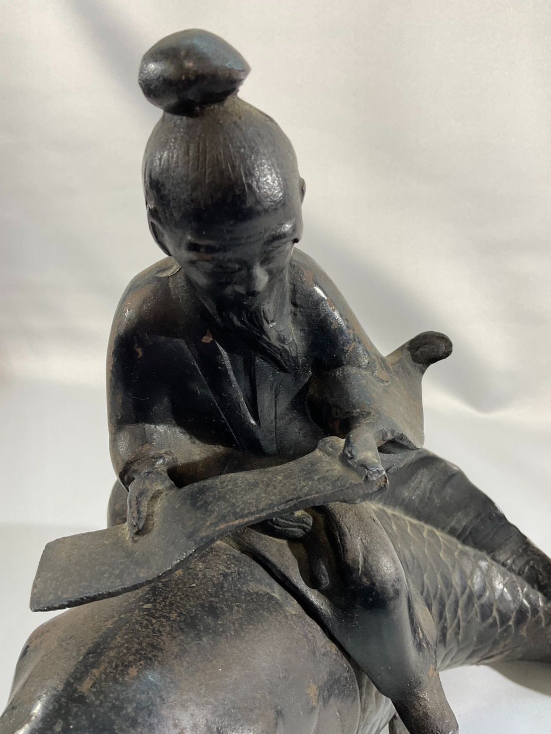 古銅鯉仙人香炉置物 鯉仙人 置物 銅器 香炉 工芸品 - メルカリ