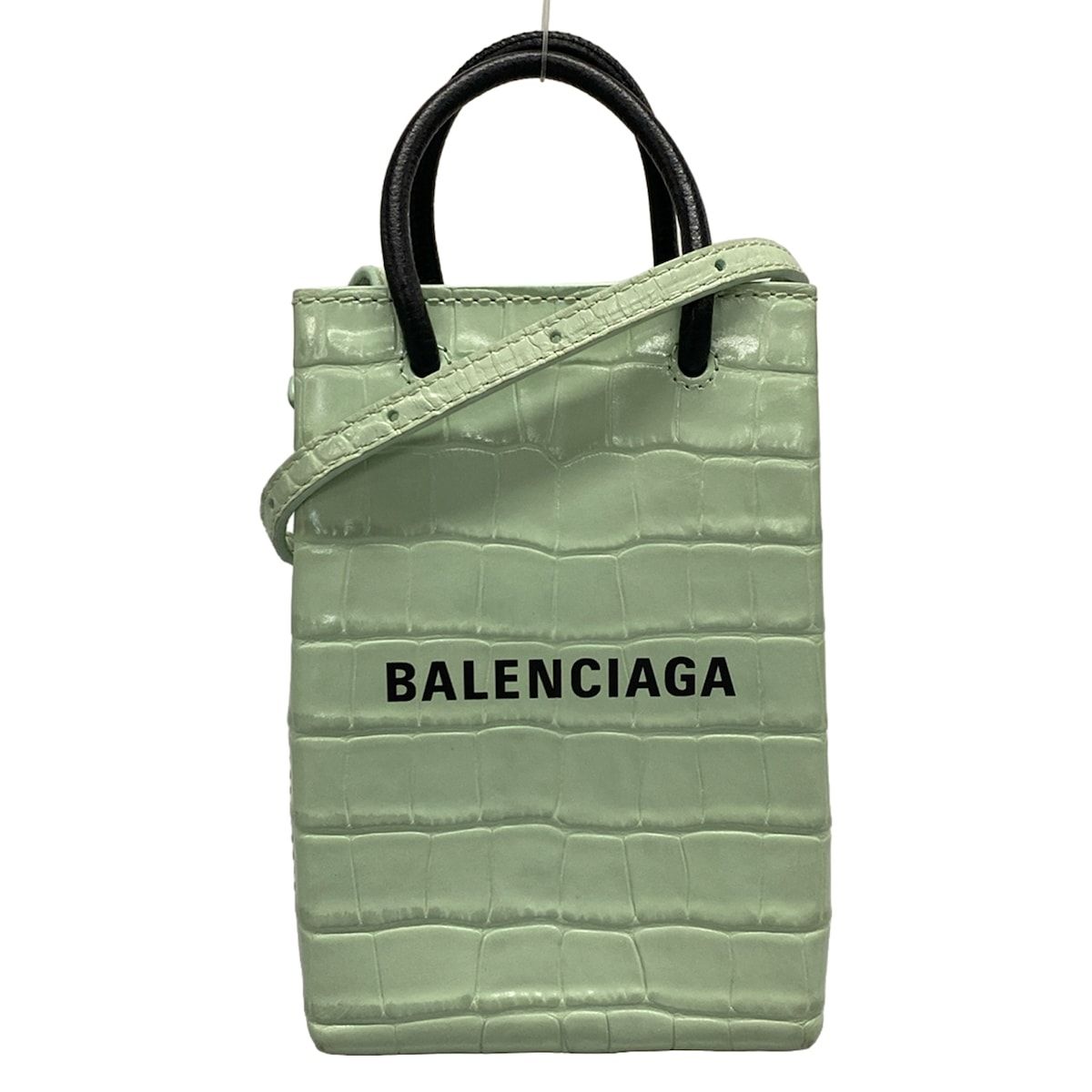 バレンシアガ フォンホルダー クロコ ショルダーバッグ