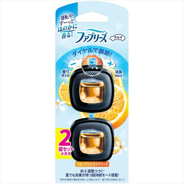 まとめ買い-24点セット ファブリーズイージークリップフルーツシトラスブリーズ２個パック Ｐ＆Ｇ 芳香剤 車用